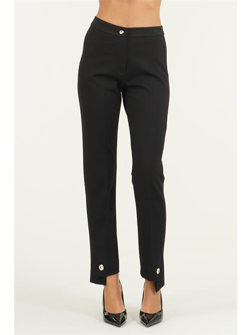 Pantalone in viscosa elastica GM by Gai Mattiolo | GM4297NERO